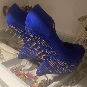 Spikey Heels for Sale! Missing 1 Spike but new condition. Worn twice, best shoe!
